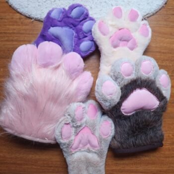 Hand Made Furry Cat Gloves