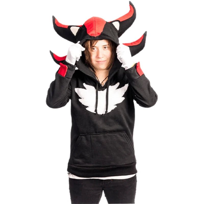Dark Rival Hedgehog Hoodie - Handmade - Image 4