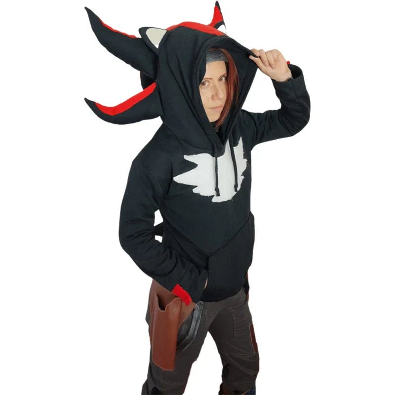 Dark Rival Hedgehog Hoodie - Handmade - Image 2