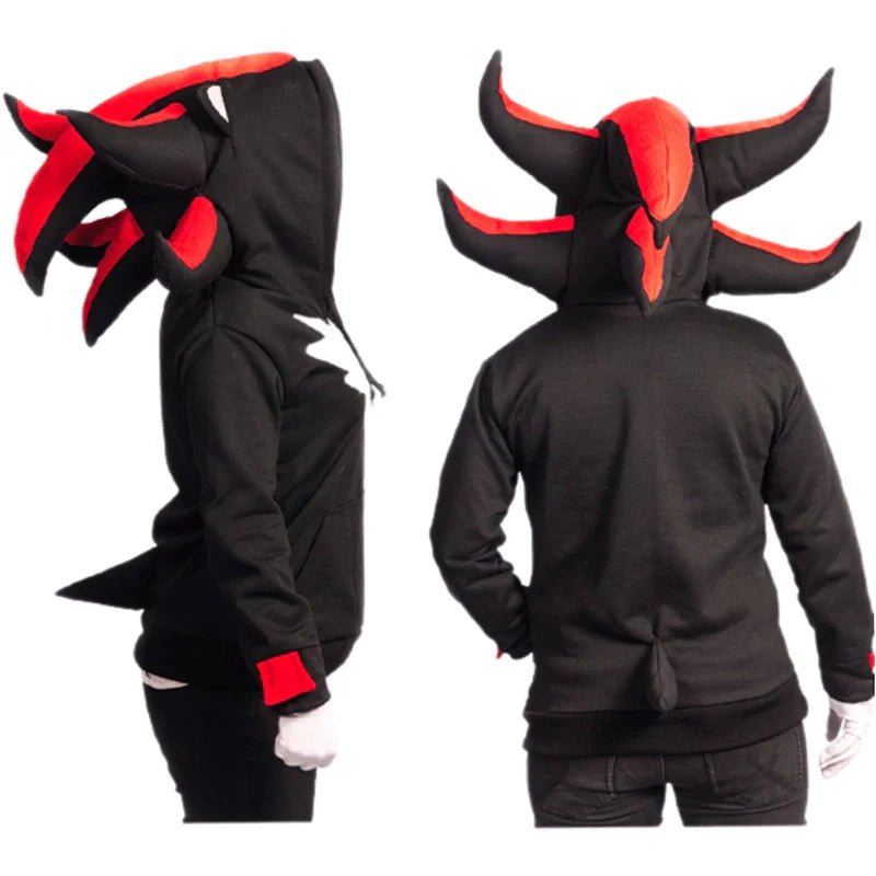 Dark Rival Hedgehog Hoodie - Handmade - Image 3
