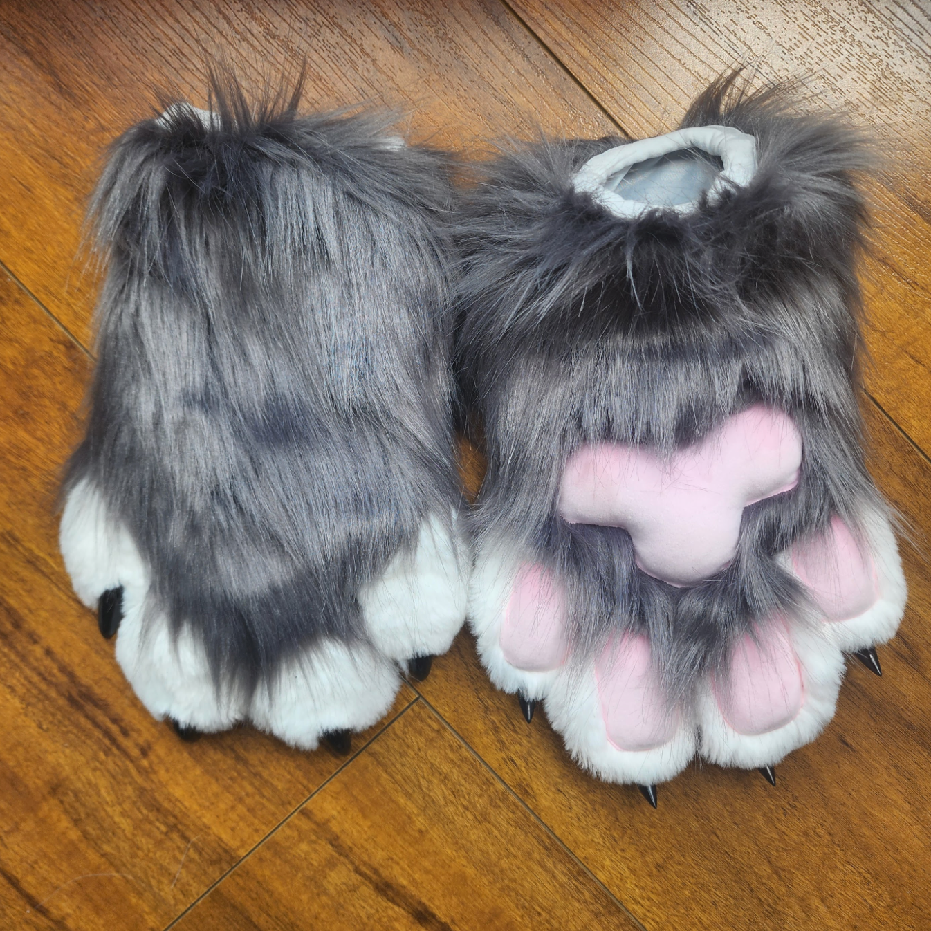 Ultra-Fluffy Fursuit Paw Gloves - Cosplay Beast Hands - Image 2