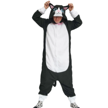 Midnight Black Cat Kigurumi - Cozy Party Onesie