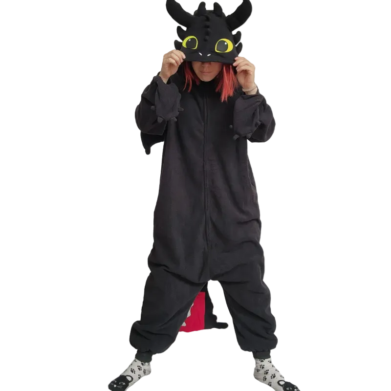 Midnight Dragon Kigurumi - Cozy Party Onesie - Image 2